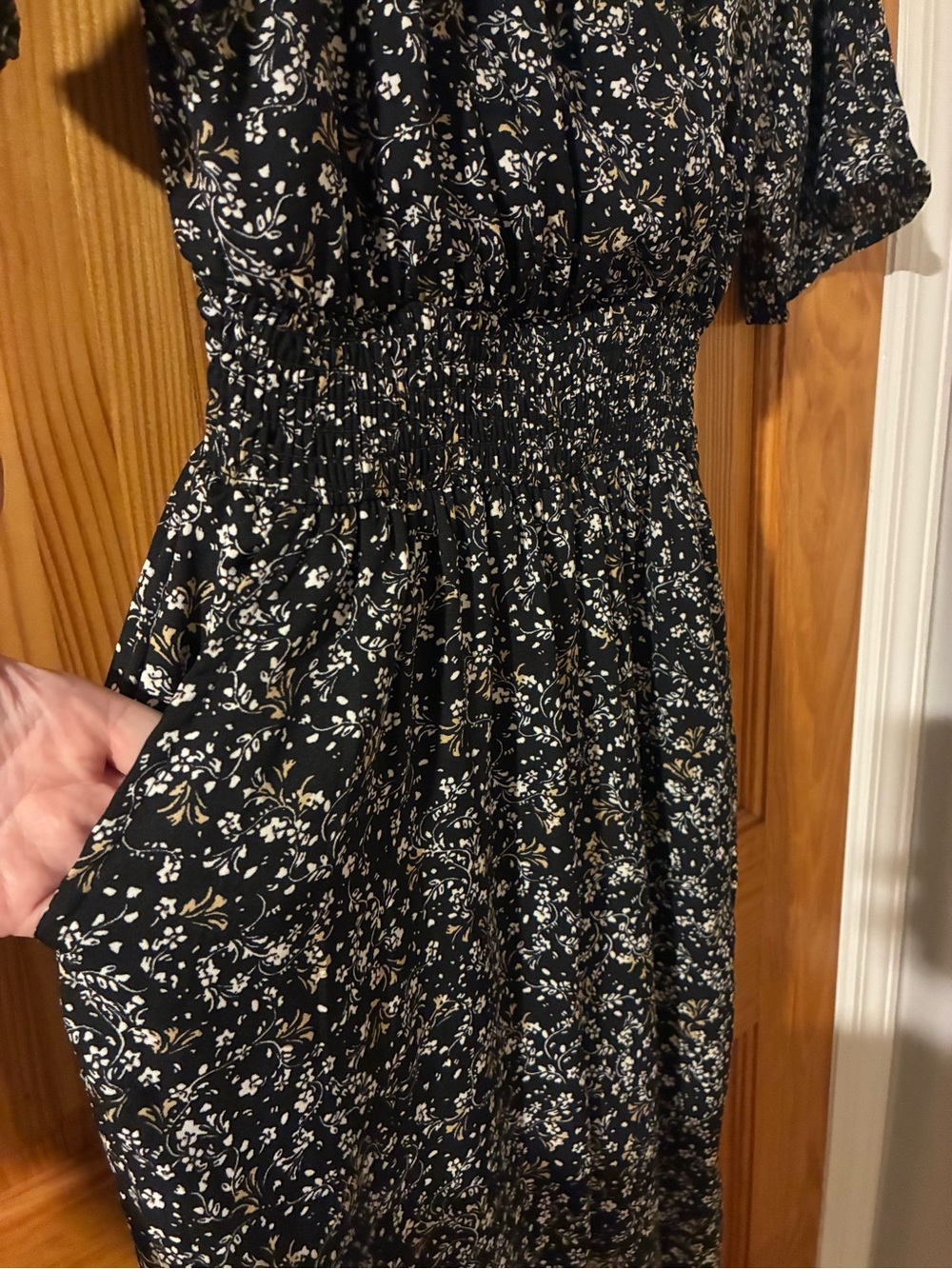Japna Black Floral Short-Sleeve Jumpsuit - Picture 3 of 4